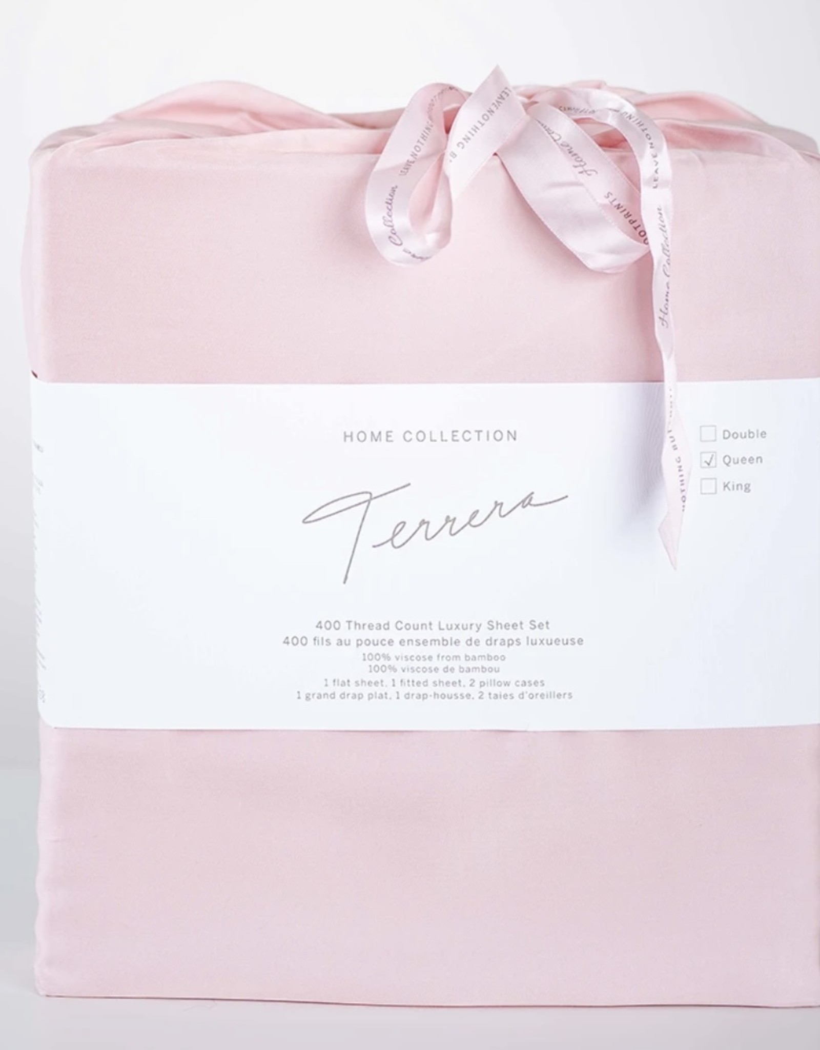 Sheets Set Terrera Bamboo King Pale Rose