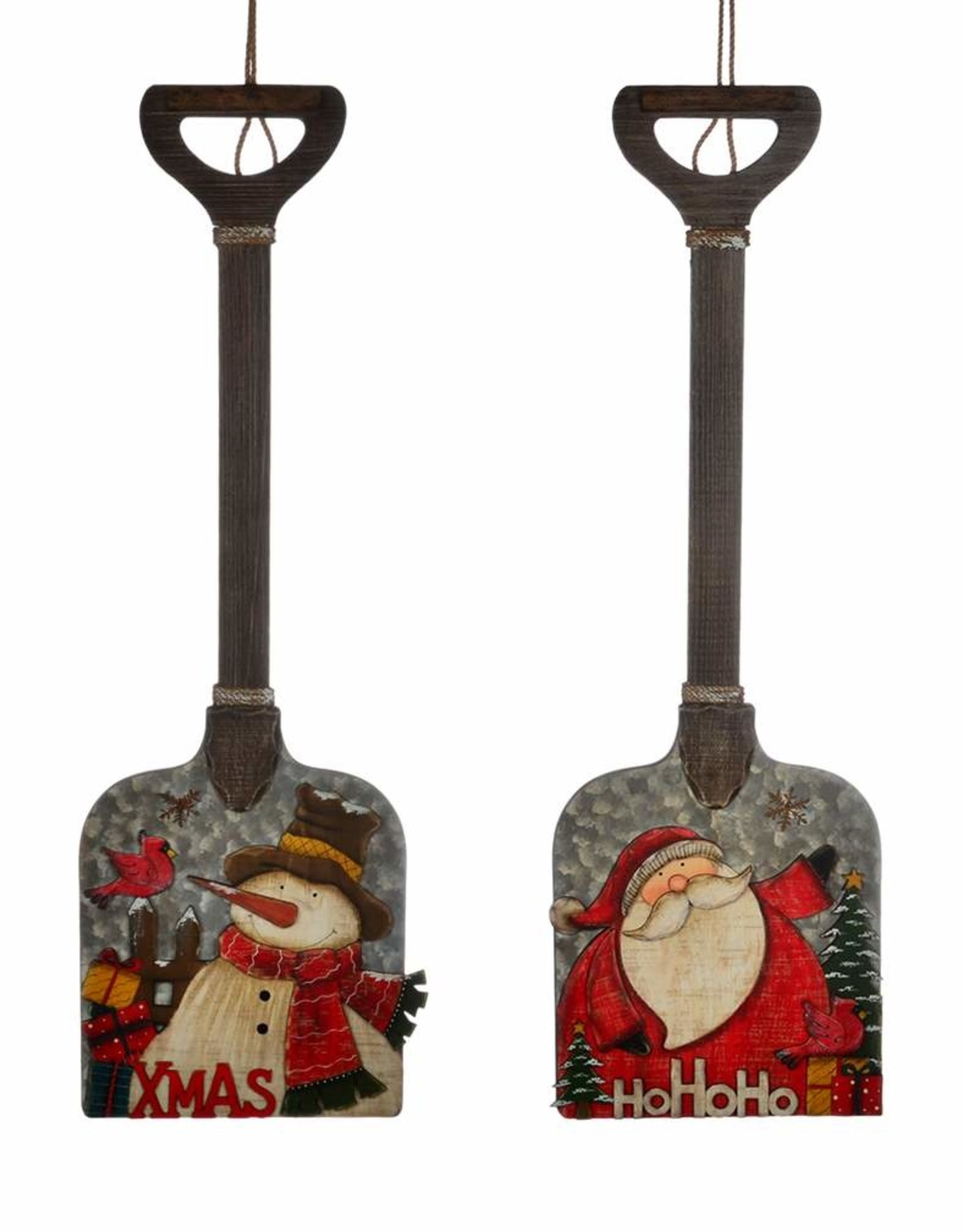 Xmas CT Santa/Snowman Shovel 35” Z1713