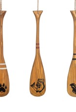 Xmas CT Canoe With Paddle With Native Art W4227