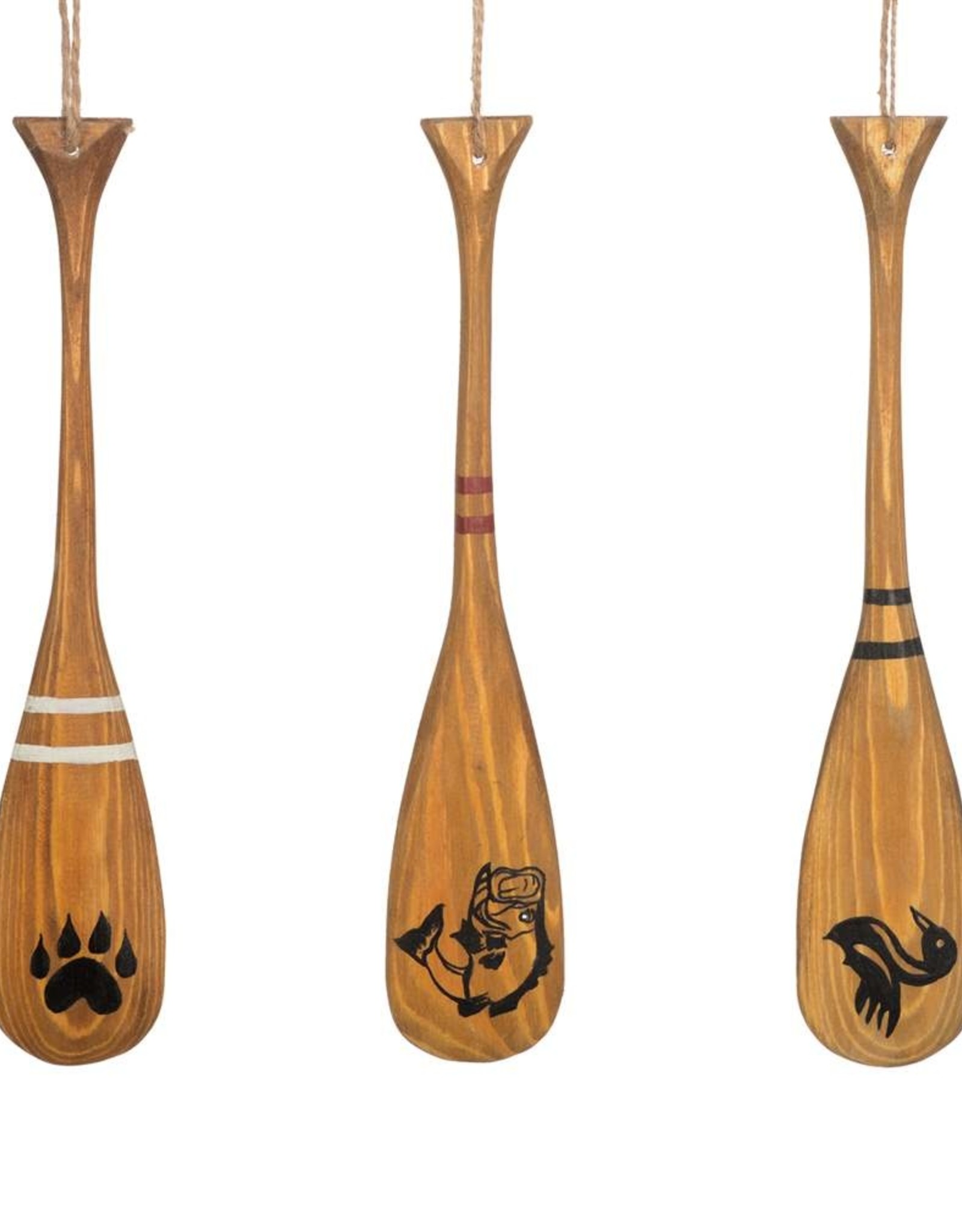 Xmas CT Canoe With Paddle With Native Art W4227