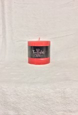 Candle OCD Rustic Pillar Cranberry 3”x 3”