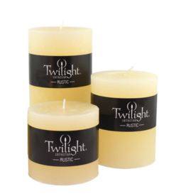 Candle OCD Rustic Pillar Ivory 3”x 3”
