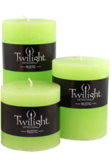 Candle OCD Rustic Pillar Lime 3”x 3”