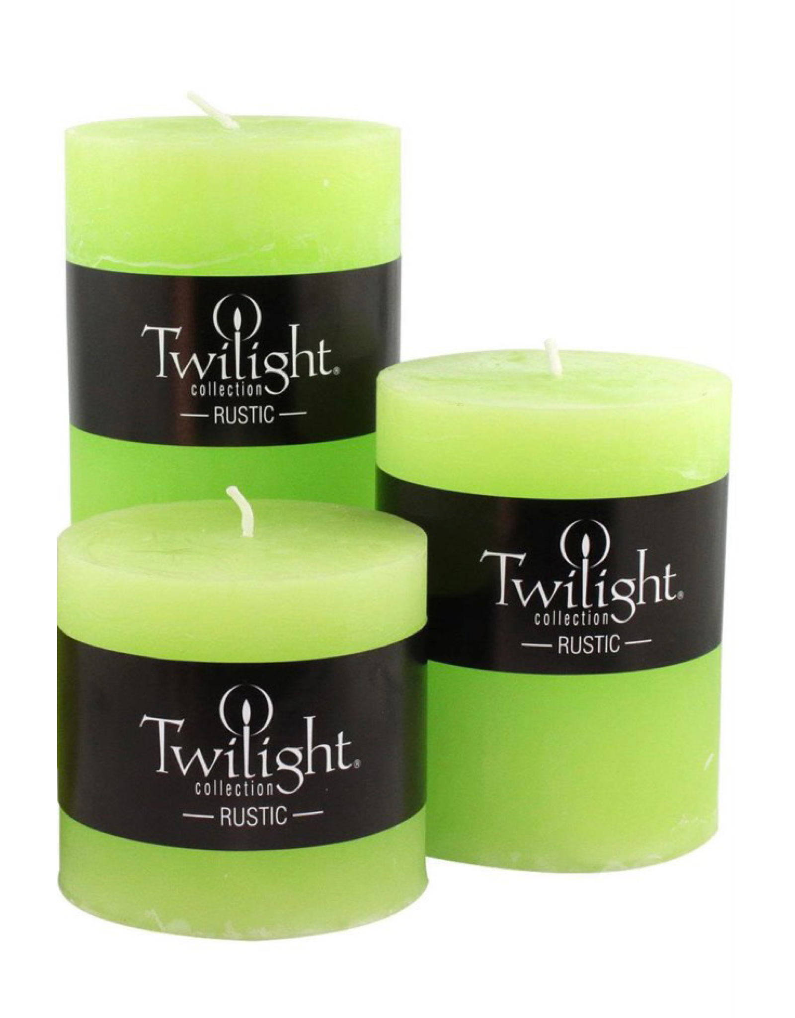 Candle OCD Rustic Pillar Lime 3”x 3”