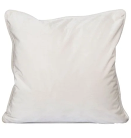 Daniadown Cushions Daniadown Dutch Velvet White Euro 26 x 26