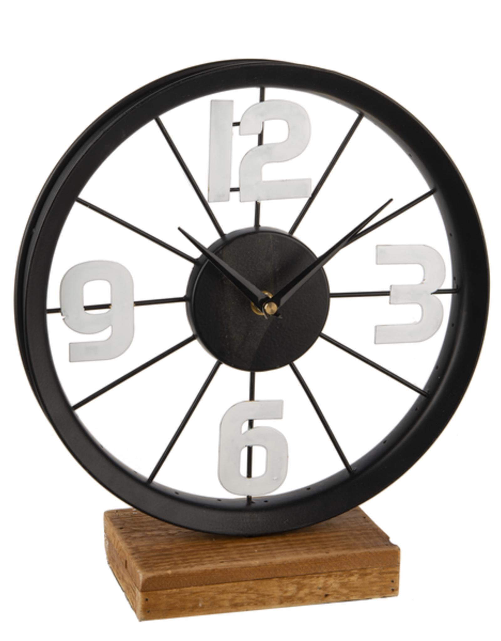 Clocks Ganz Bike Wheel Desk