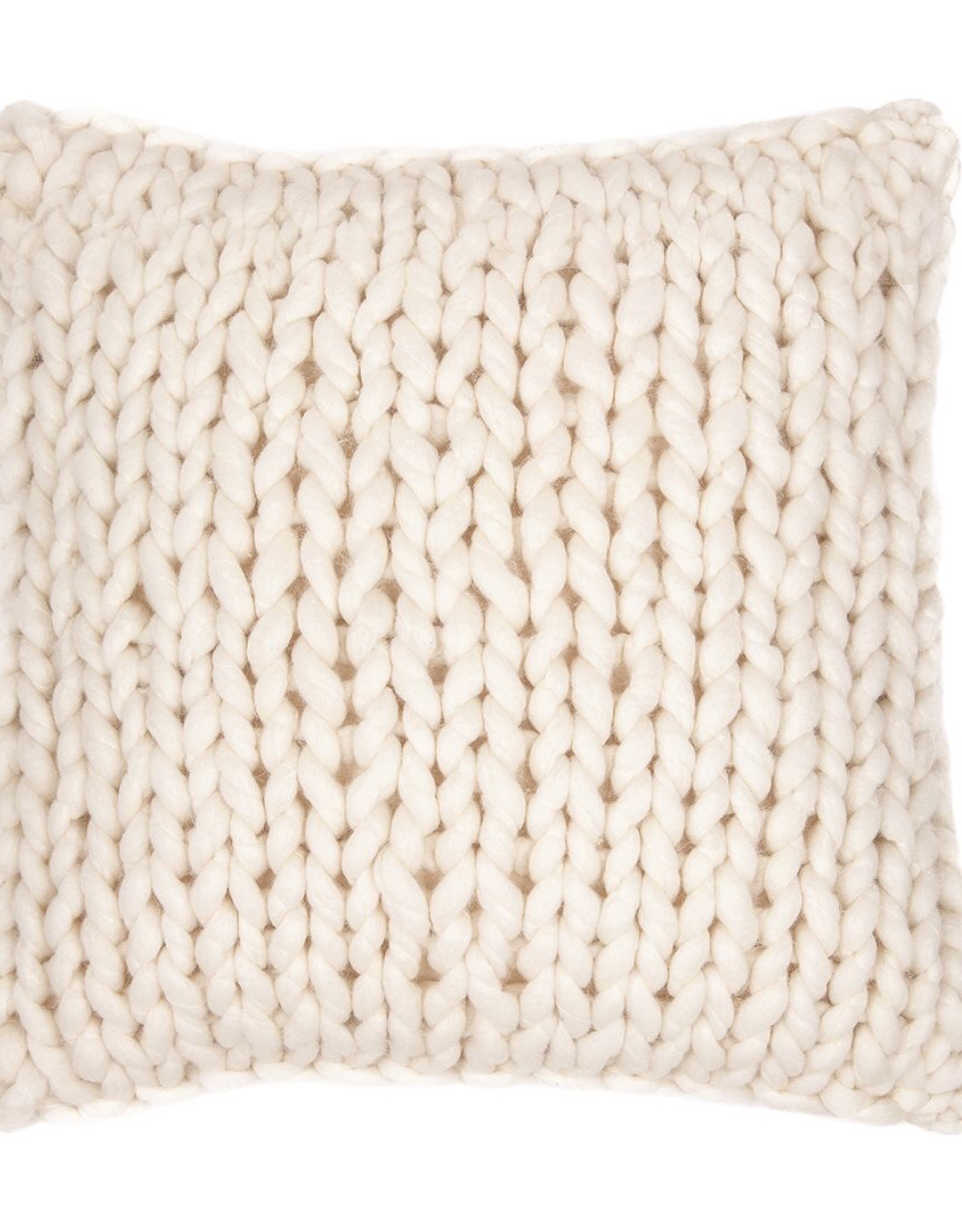 Cushions Brunelli Cocooning Chunky Knitted Ivory 18x18