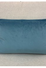 Daniadown Cushions Daniadown Dutch Velvet Mid Blue Deco 14 x22