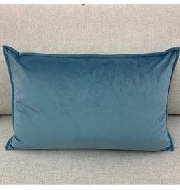 Daniadown Cushions Daniadown Dutch Velvet Mid Blue Deco 14 x22