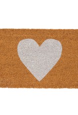 Indaba Doormat Indaba White Heart 1-5249