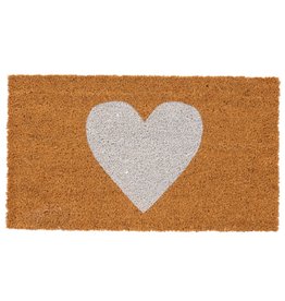 Indaba Doormat Indaba White Heart 1-5249