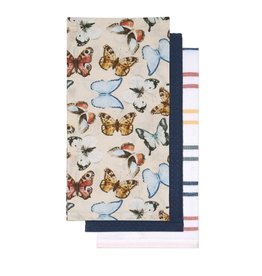 Tea Towel Harman Butterfly Set 3 Multi 0464199