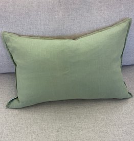 Daniadown Cushions Daniadown French Linen Green Tea Deco 14 x 22