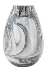 Vase T&T Marble Ink Swirl Glass Bullet 9.5”H 903250