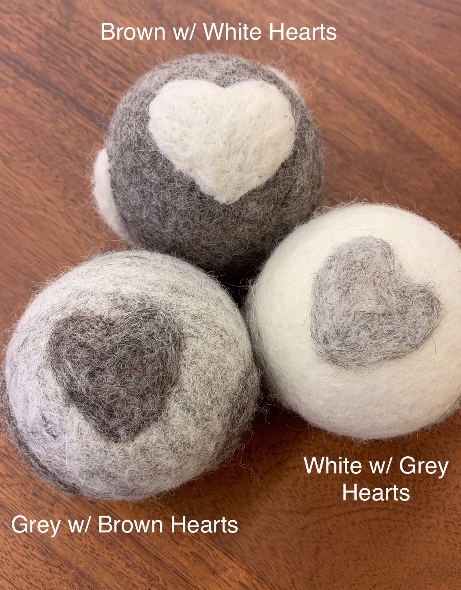 Fibres Of Life Wool Dryer Balls Heart
