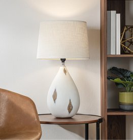 Lamp T&T Whitewash Tabletop Resin 24”H 960077A