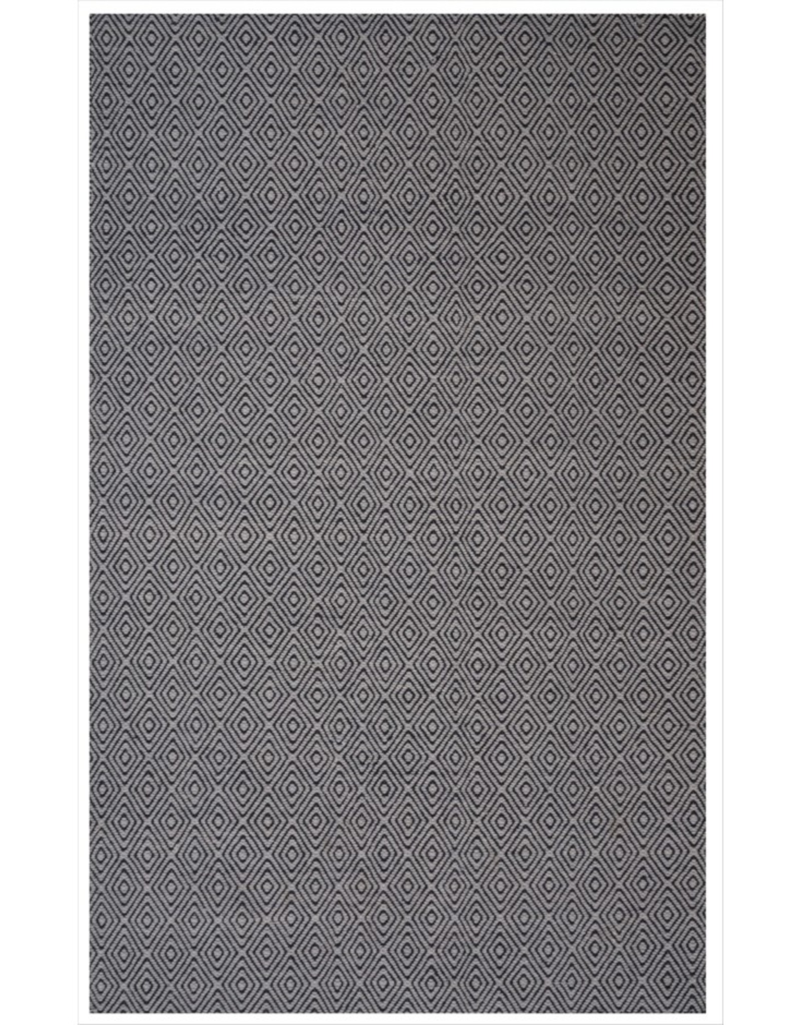 Rugs Viana Chicago Flat Weave Reversible Grey/Black 8 x 10 CHI-81-GRBK