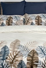 Cuddle Down Duvet Cover Cuddledown Palm Leaves Queen w / Pillow Cases**