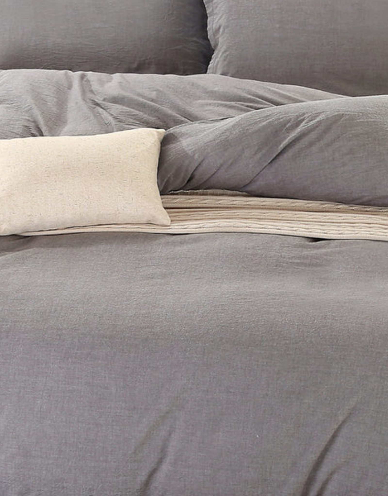 Daniadown Duvet Cover Daniadown Chambray Grey Twin w / sham