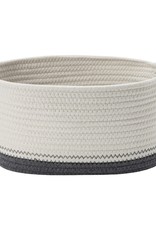 Cathay Basket Cathay Grey Cotton Rope Oval 12” L 10-2544