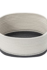 Cathay Basket Cathay Grey Cotton Rope Oval 12” L 10-2544