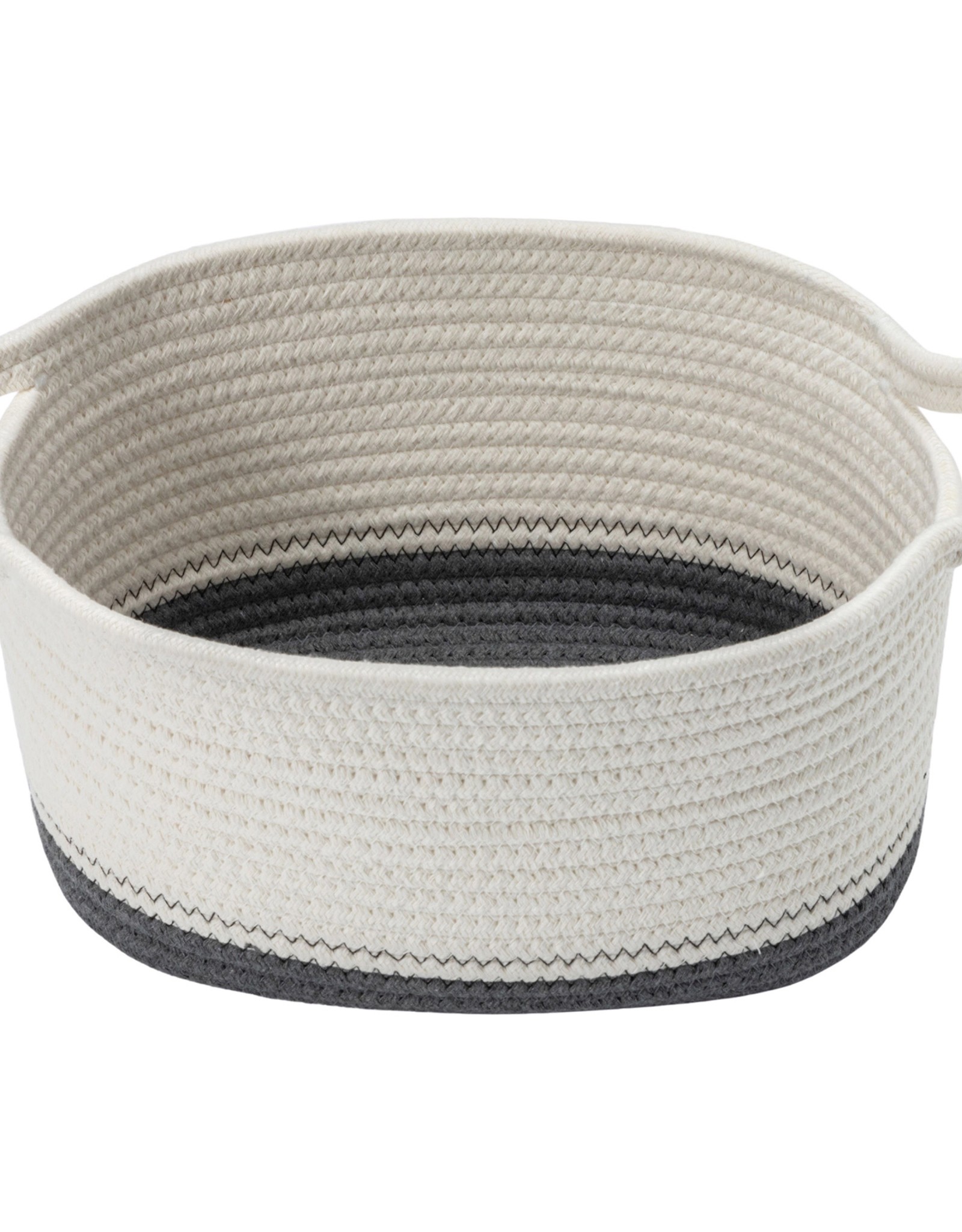Cathay Basket Cathay Grey Cotton Rope Oval 12” L 10-2544