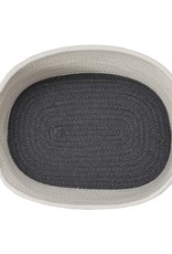 Cathay Basket Cathay Grey Cotton Rope Oval 12” L 10-2544