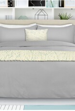 Alamode Home Duvet Cover RJS Morgan Grey Linen King w/  shams