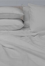 Alamode Home Duvet Cover RJS Morgan Grey Linen King w/  shams