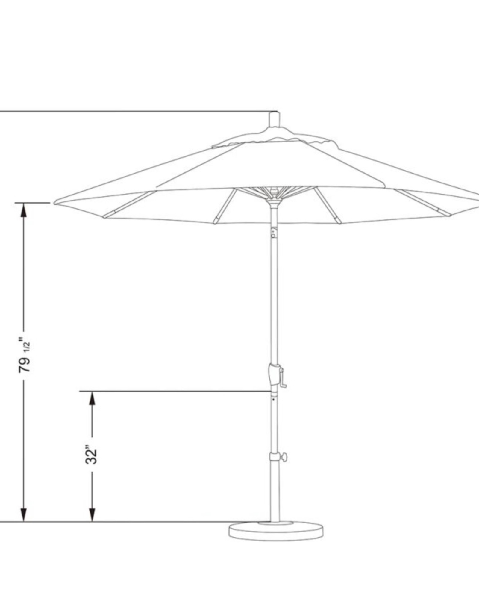 Ratana Ratana Umbrella 9 FT UM00906BRZ/C Canvas Aruba F05157