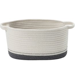 Cathay Basket Cathay Grey Cotton Rope Round 9 x 6” L 10-2549