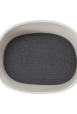 Cathay Basket Cathay Grey Cotton Rope Oval 14.5” L 10-2545