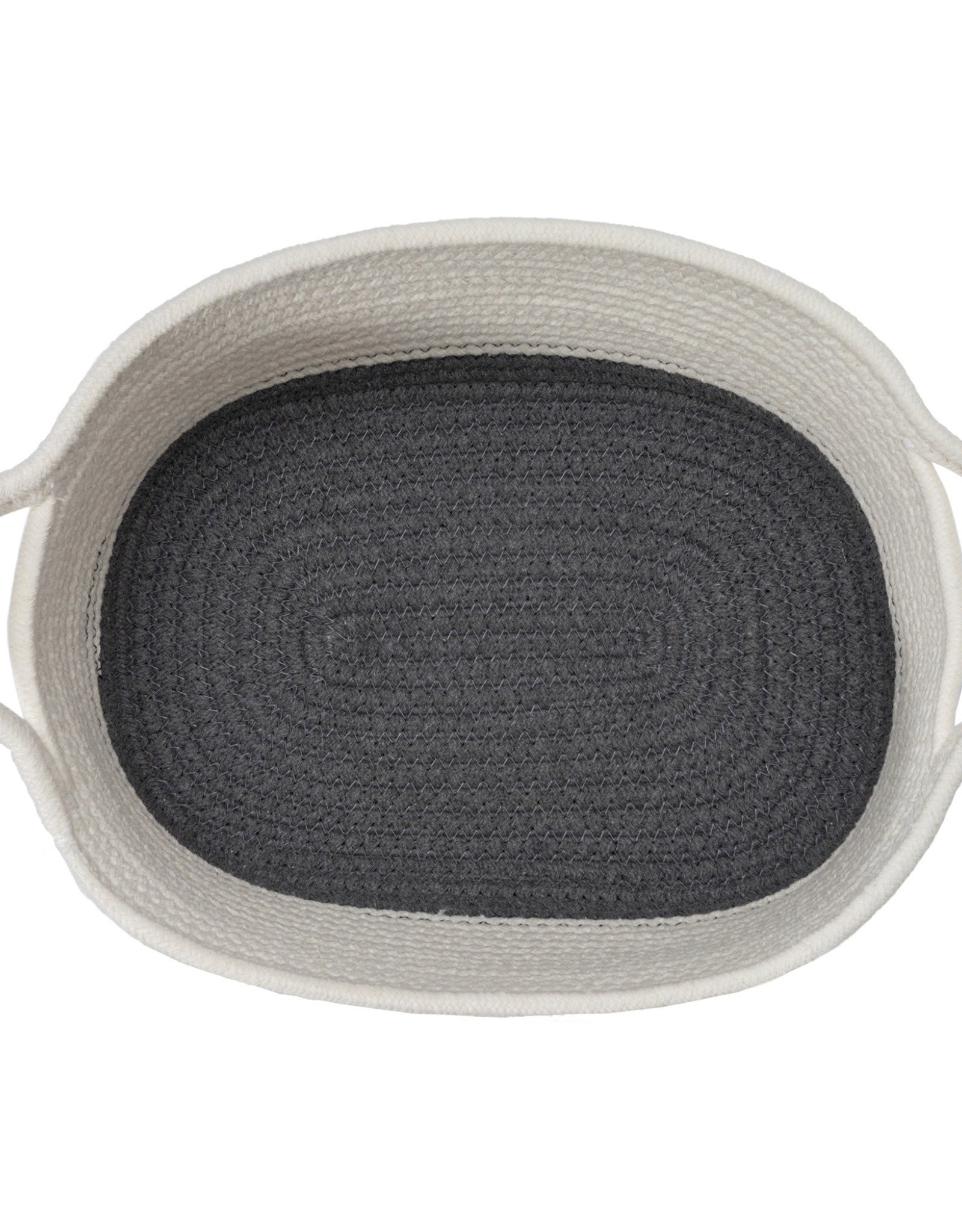 Cathay Basket Cathay Grey Cotton Rope Round 9 x 6” L 10-2549