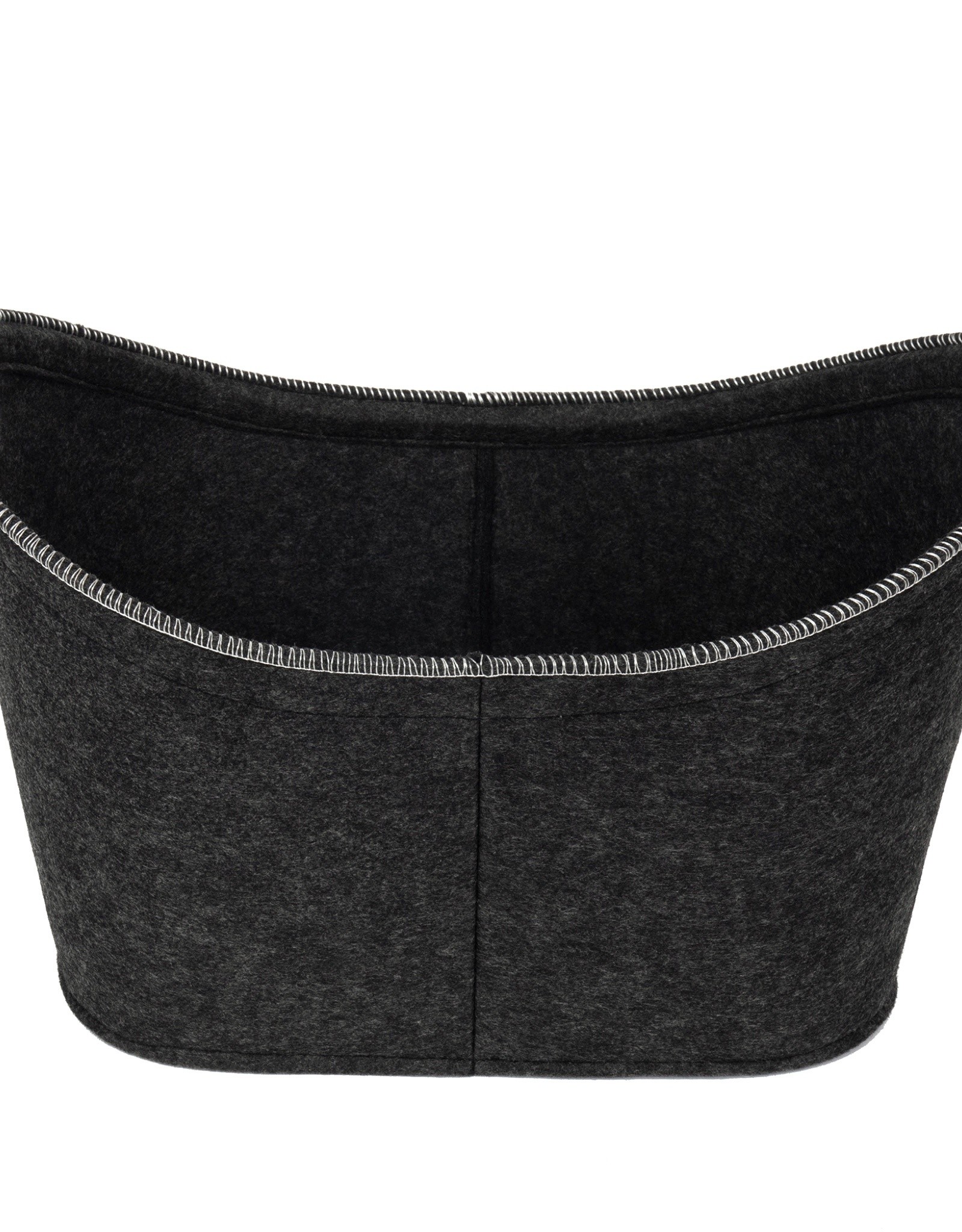 Cathay Basket Cathay Felt  Grey W / Handle15 x 10-2583