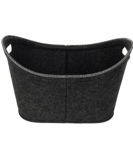 Cathay Basket Cathay Felt  Grey W / Handle15 x 10-2583