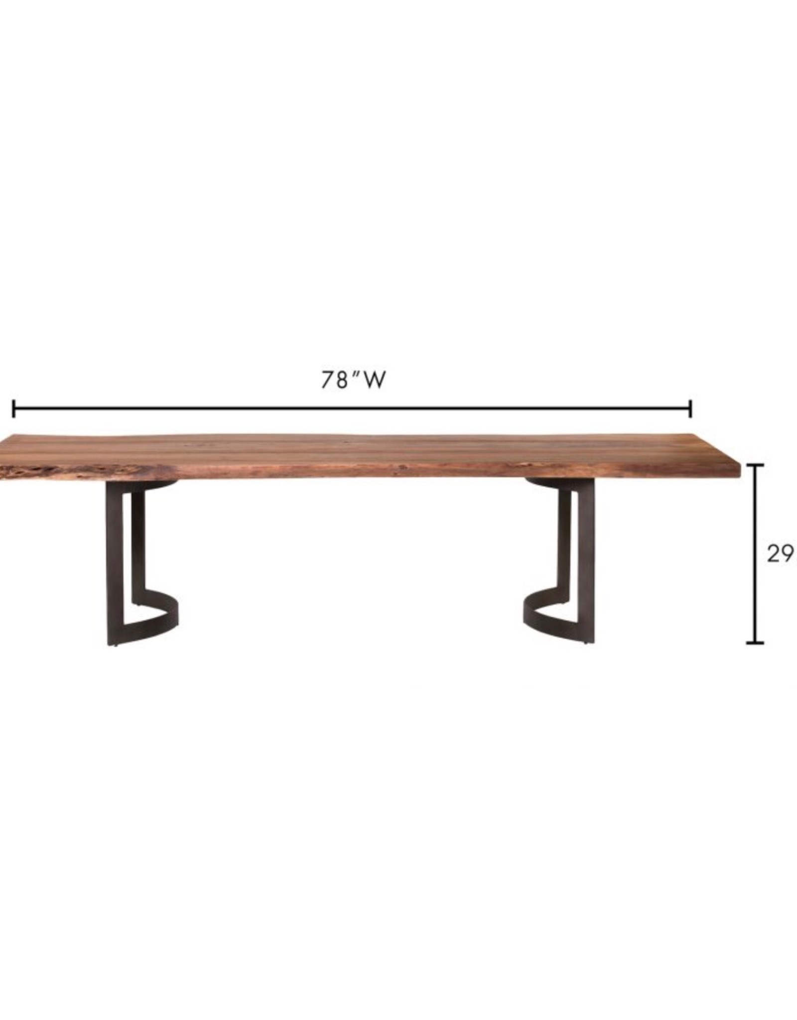 Moes Home Collection Moes Bent Dining Table Extra Small Smoked VE-1036-03