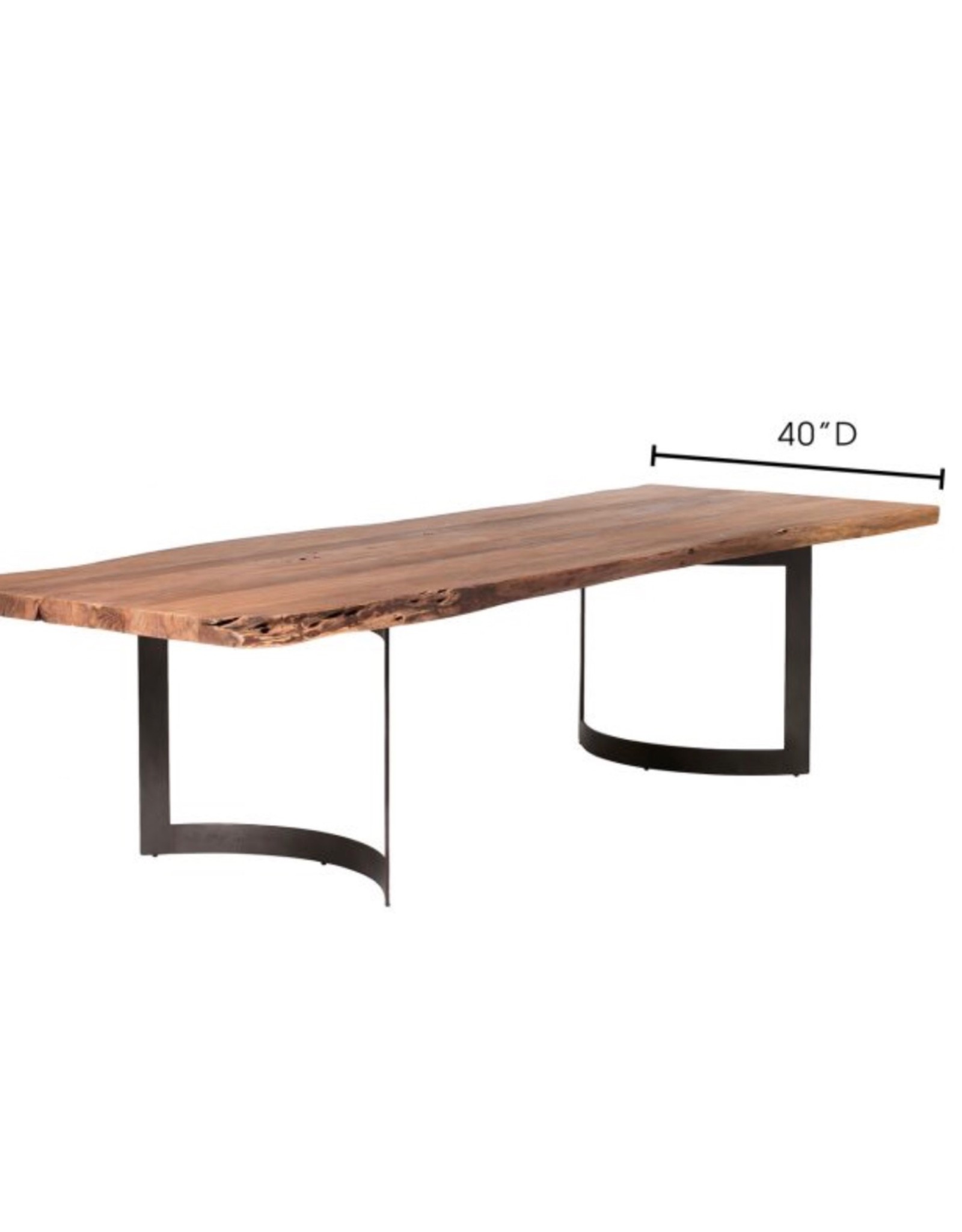 Moes Home Collection Moes Bent Dining Table Extra Small Smoked VE-1036-03