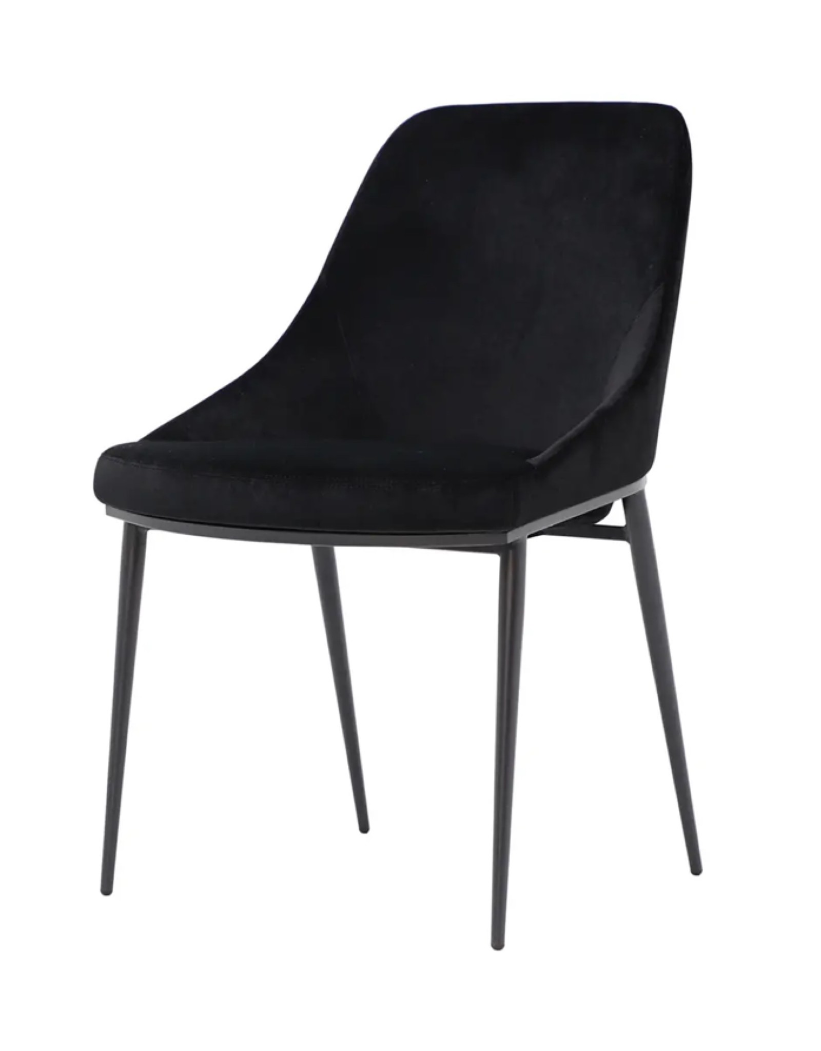 Moes Sedona Dining Chair Shadowed Black Velvet M2 EJ 1034 02