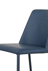 Moes Home Collection Moes Nora Dining Chair Ocean Cavern Grey Vegan Leather-M2 YM-1004-41