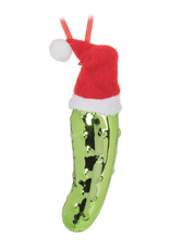 Xmas Abbott Ornament Pickle With Santa Hat