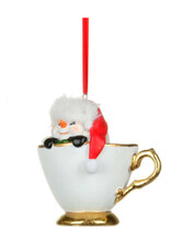 Xmas CT White Teacup Ornament W9148