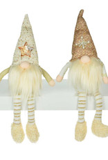 Xmas CT Brown/White Gnome Dangly Legs 16” Q1802