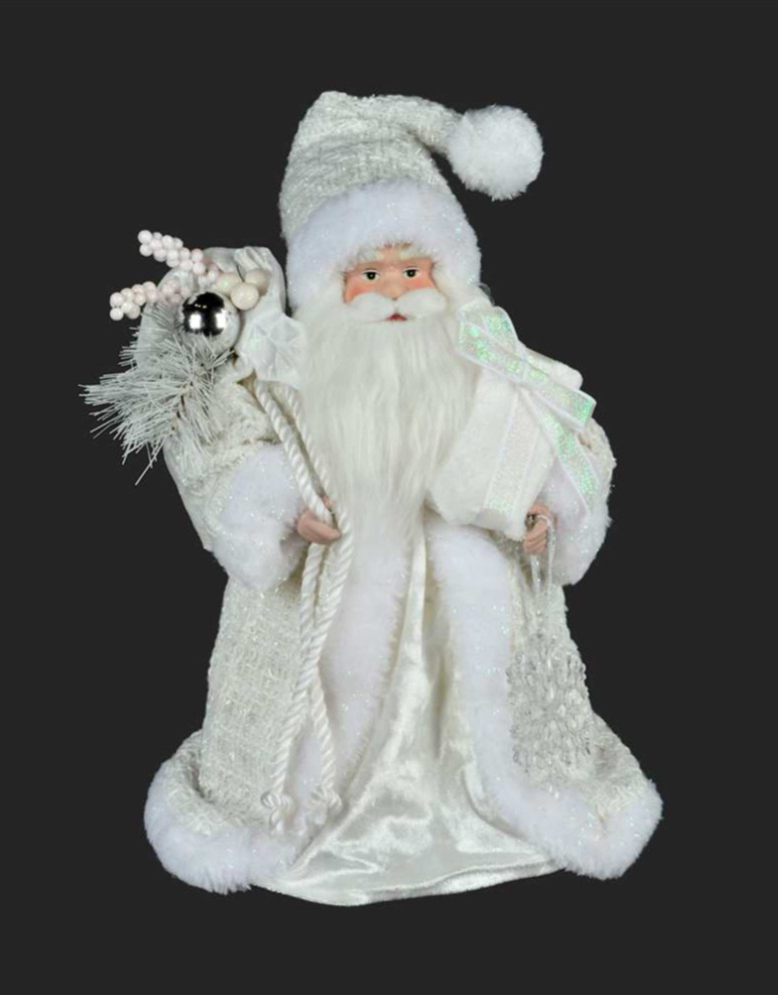 Xmas CT White Santa w/Sack A0762