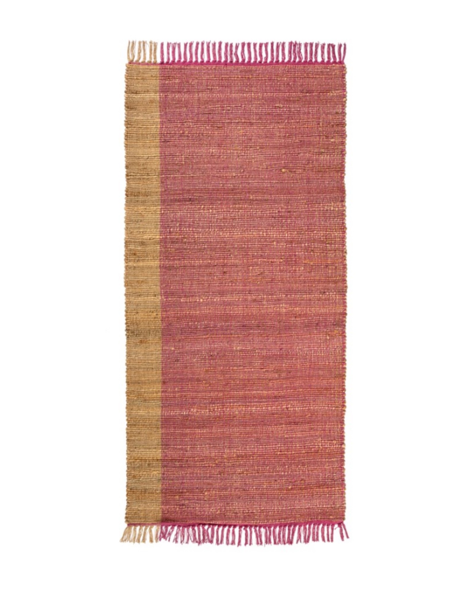 Indaba Rugs Indaba Stripe Jute Pink 2’ x 5’ 1-4891