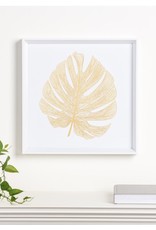 Art Framed T&T Gold Monstera Leaf Canvas Print  903087A