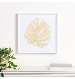 Art Framed T&T Gold Monstera Leaf Canvas Print  903087A