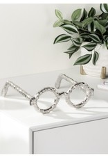 Sculpture T&T Lennon Hammered Aluminum Eyeglass Decor Silver  903814A