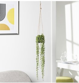 Plant T&T String of Pearls Succulent Hanging Faux Potted w/ String Hanger 904114