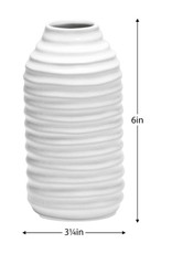 Vase T&T Hive White Ceramic 6”H  902696A