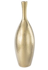 Vase T&T Lilo Dimpled Ceramic Gold 12.25”H  902622B